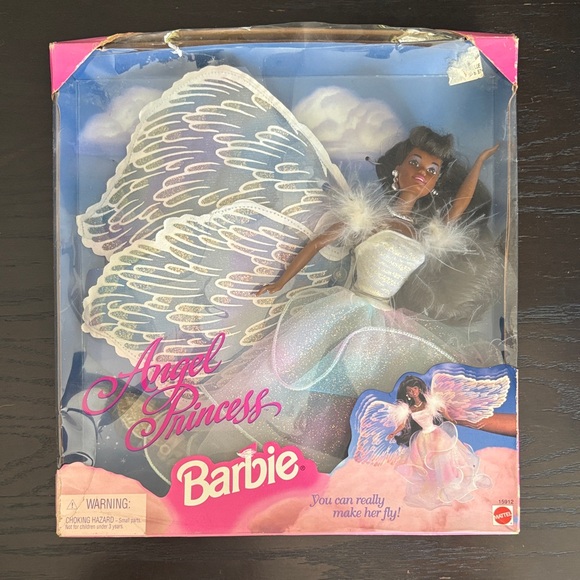 Barbie Angel Princess African American Doll with Glittering Wings - 1996 Mattel